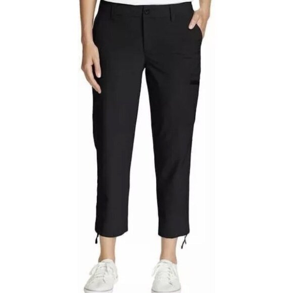 Eddie Bauer Pants - Eddie Bauer Ripstop Crop Capri Pants Cargo Pocket BLACK Women’s Size 16*